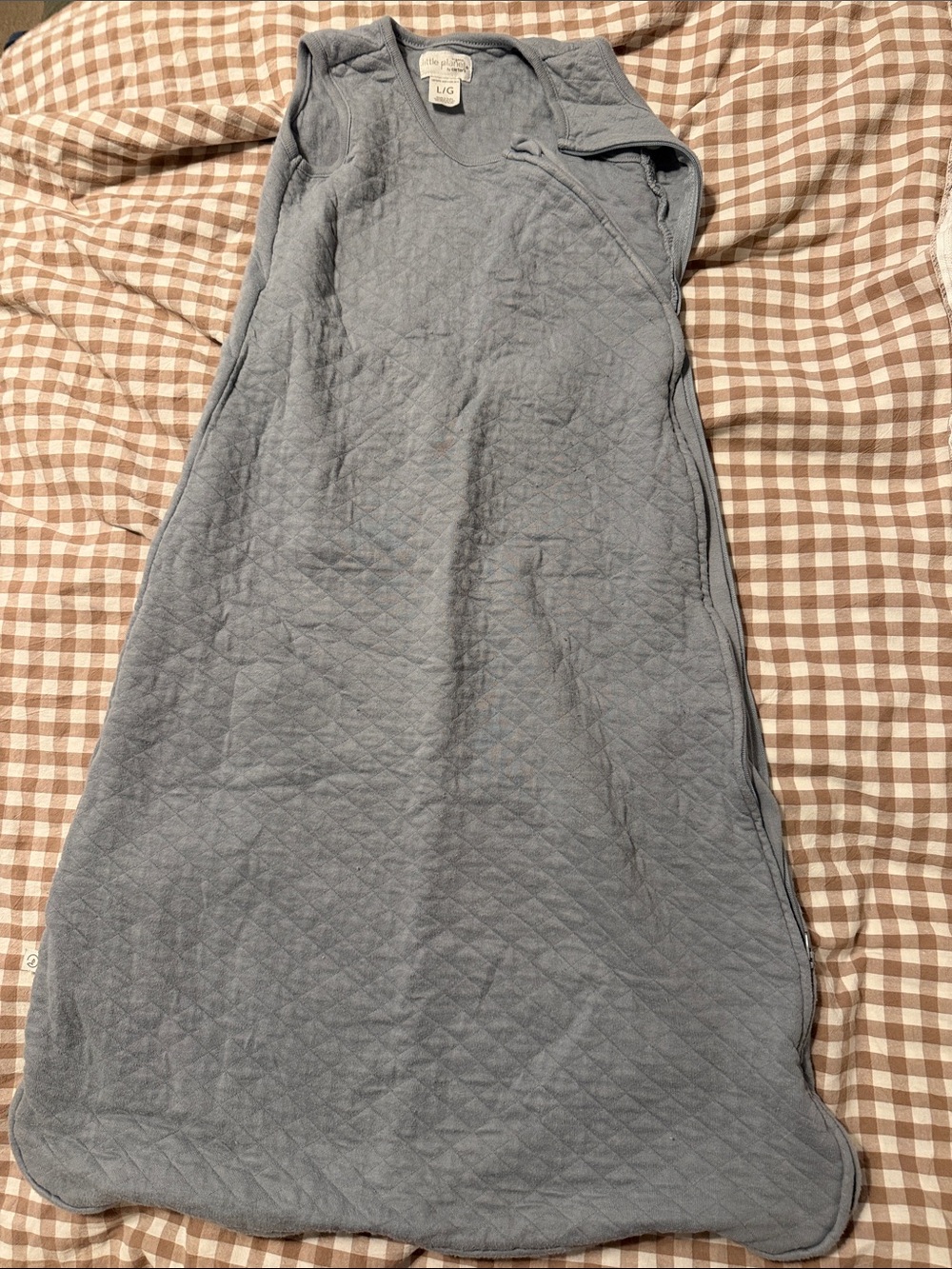 Quilted Gray Toddler Sleep Sack - Soft Wearable Blanket